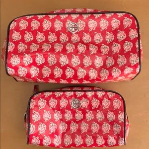 Set of 2 Tory Burch cosmetics bags